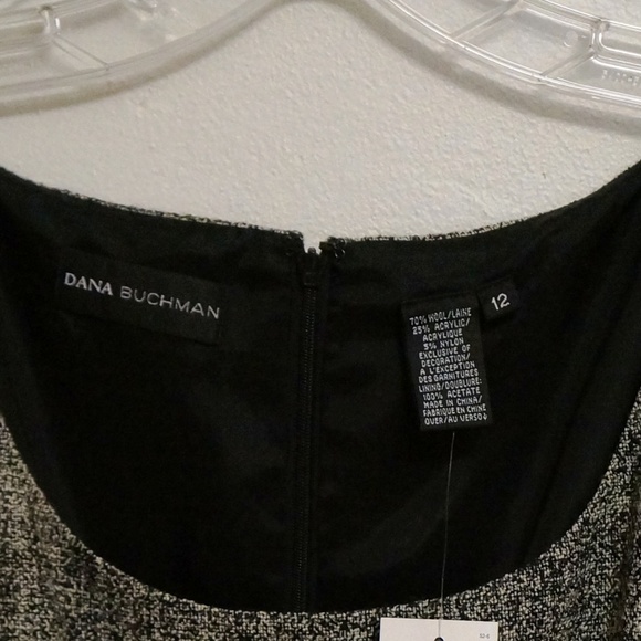 Dana Buchman Wool Sheath Dress w/ Brooch Pin (NWT) - Picture 5 of 7